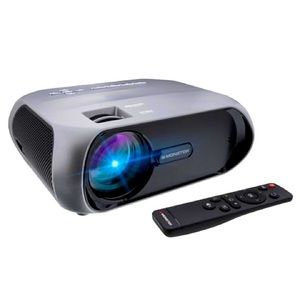 Monster Projector with wireless streaming comes with a screen and carrying case